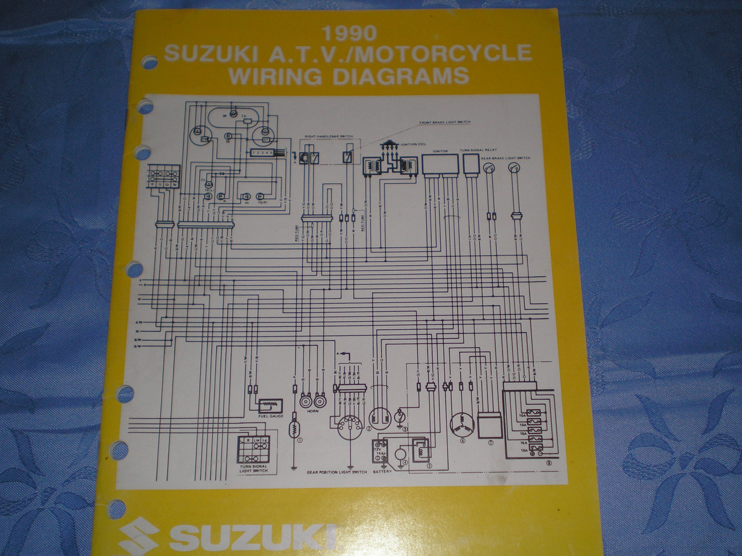 SUZUKI 1990 ATV & Motorcycle Wiring Diagrams Manual 99923-13901 #482