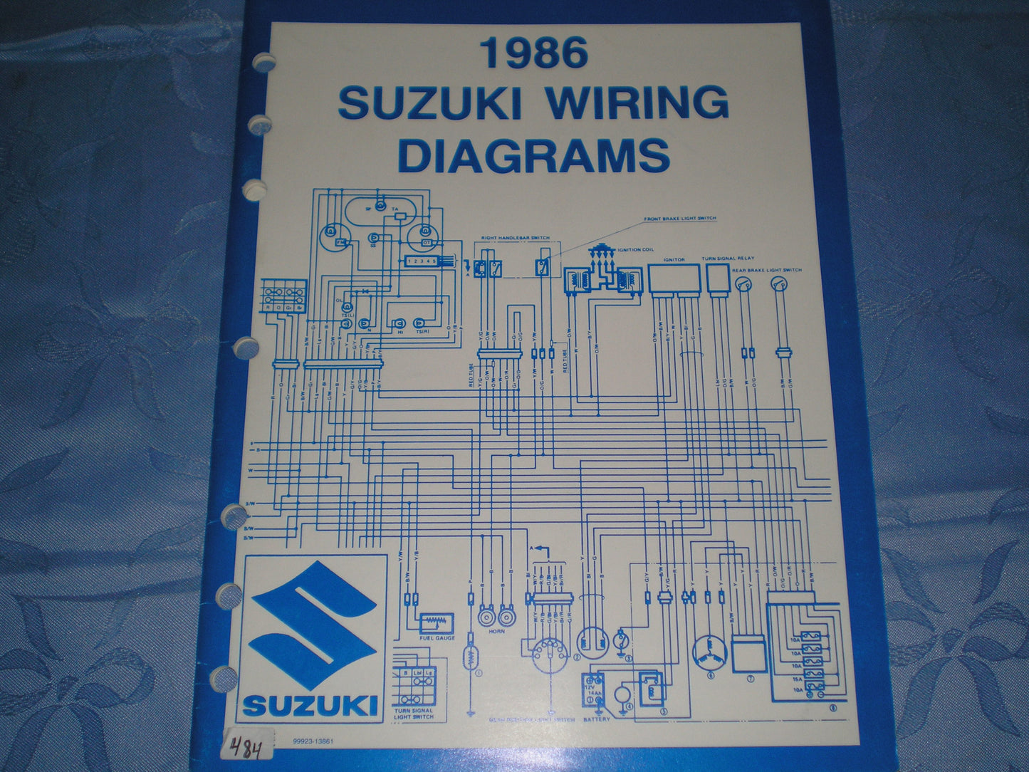 SUZUKI 1986 G Models Wiring Diagrams Manual 99923-13861 #484