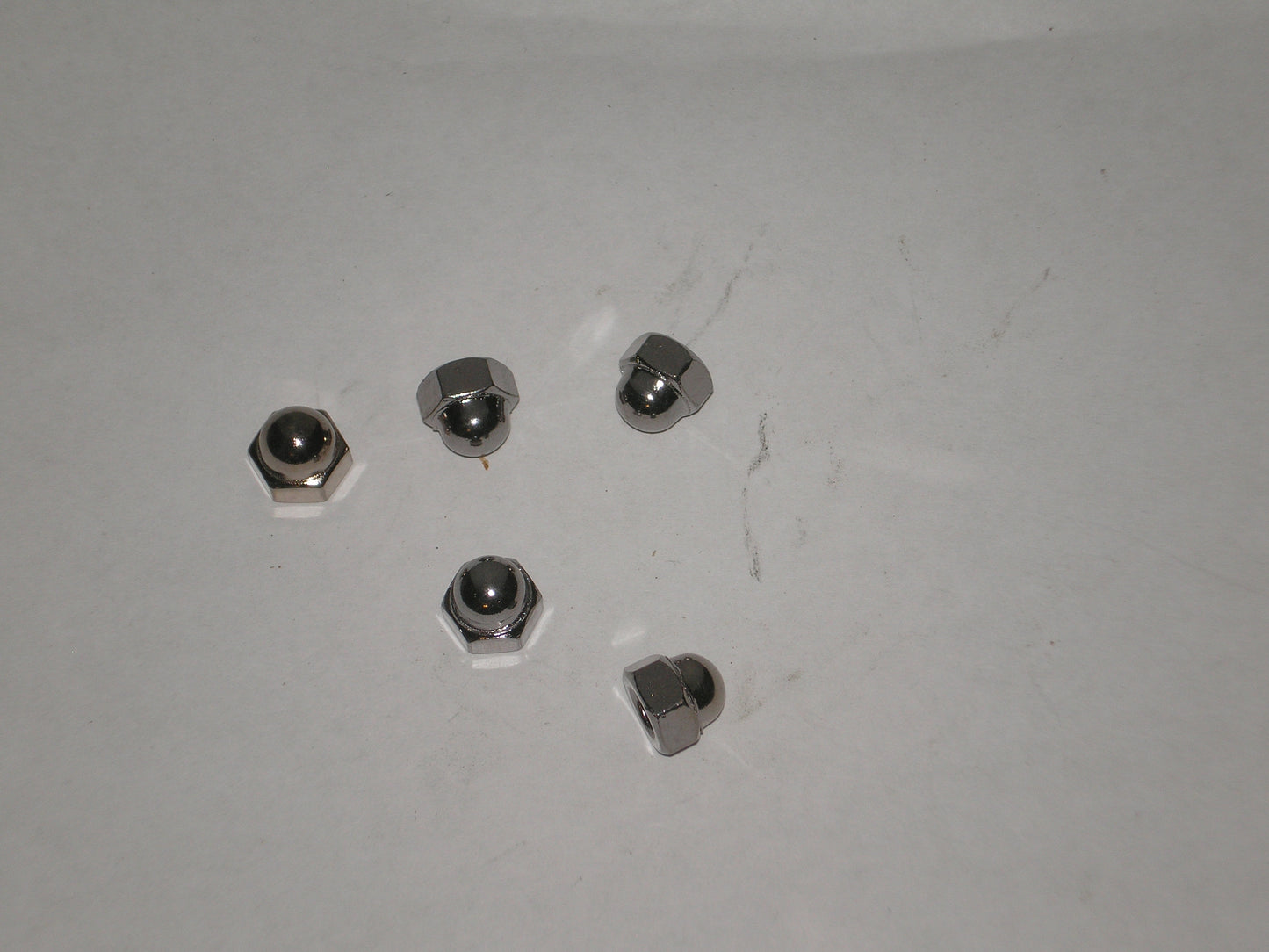 Honda Yamaha Suzuki Kawasaki Chrome Metric Dome / Cap Nuts Set/5 5 mm