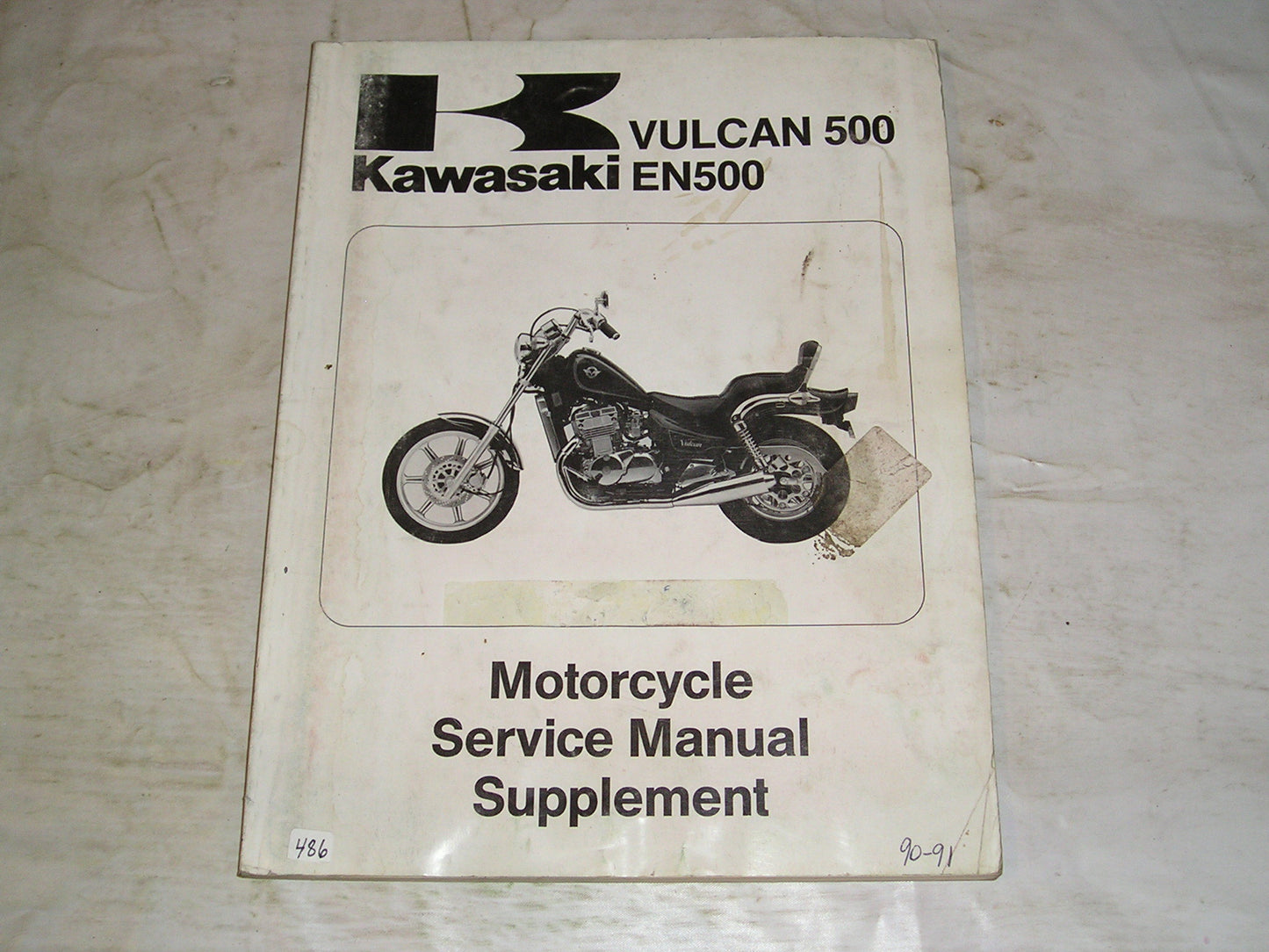 KAWASAKI EN500 Vulcan Service Supplement Manual 99924-1125-52 #486