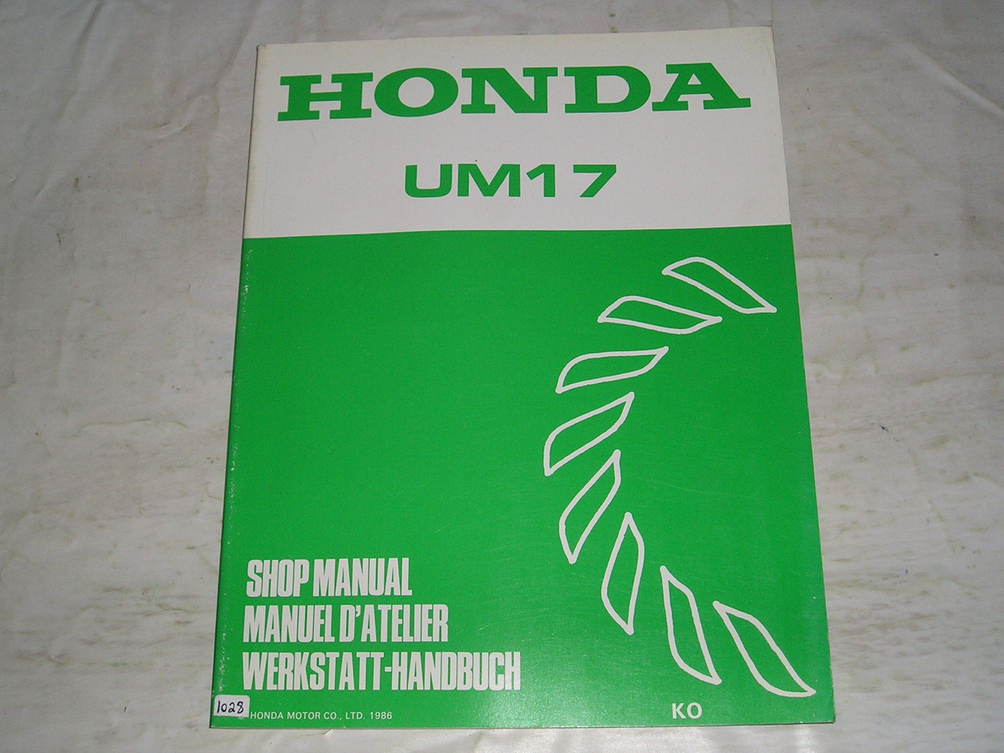 HONDA UM17 KO 1987 Grass Cutter / Lawn Mower Service Manual 67VA700 #1028
