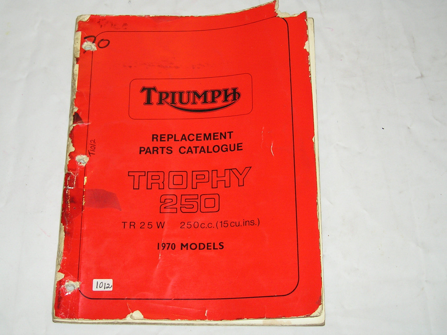TRIUMPH Trophy 250 TR25W 1970 Parts Catalogue 99-0906 #E12