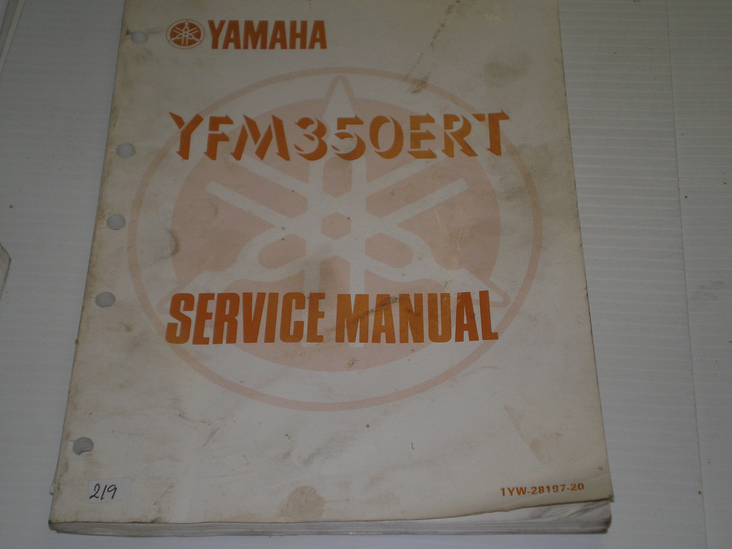 YAMAHA YFM350 ERT 1987  Service Manual  1YW-28197-20  #219