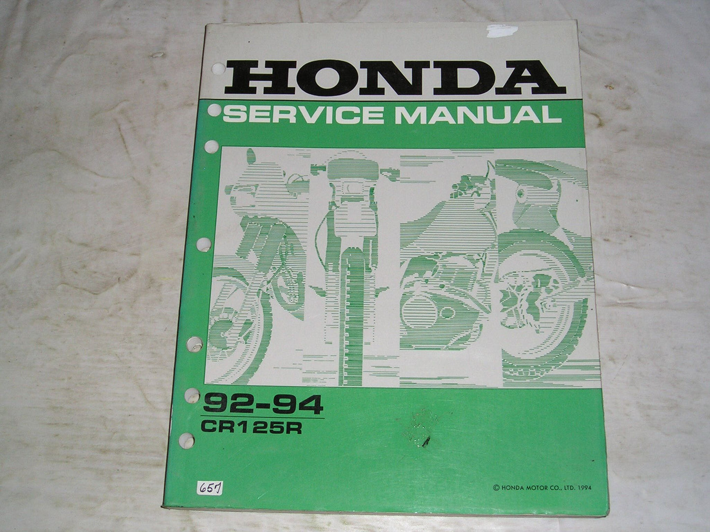 HONDA CR125R CR125 R 1992-1994 Service Manual 61KZ403 #657