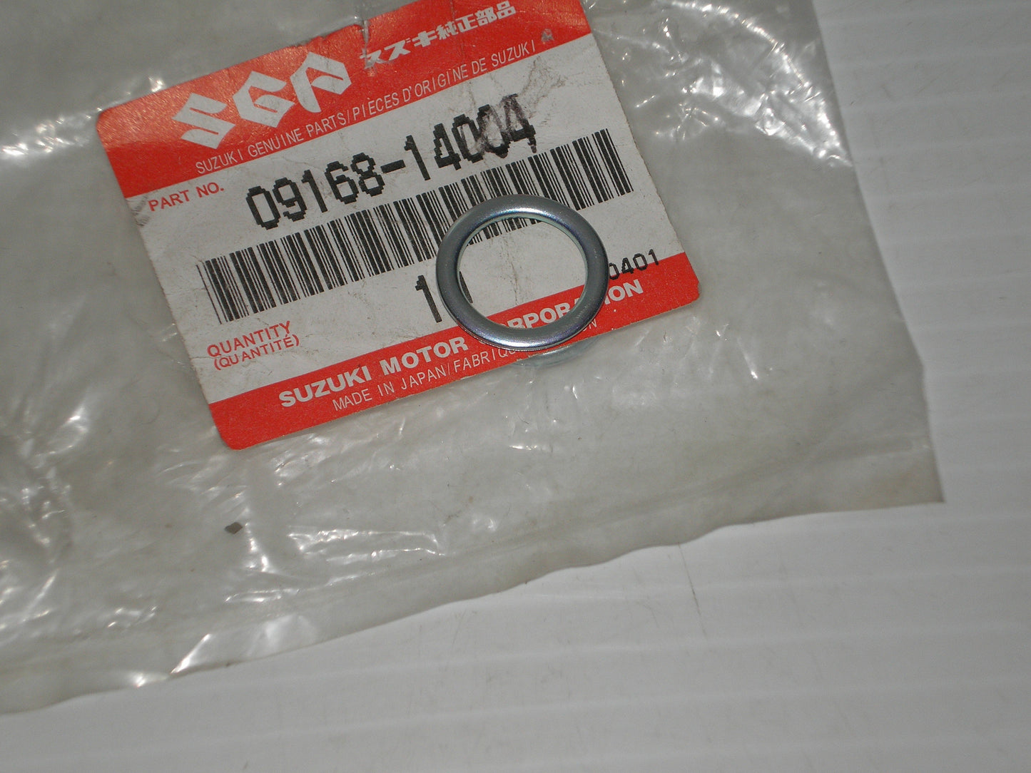 SUZUKI ALT DR DS GN GR GS GSX GT GV LS LT PE RE5 RM RS RV SP T350 TC TM TS VS XN Drain Plug Gasket 09168-14004