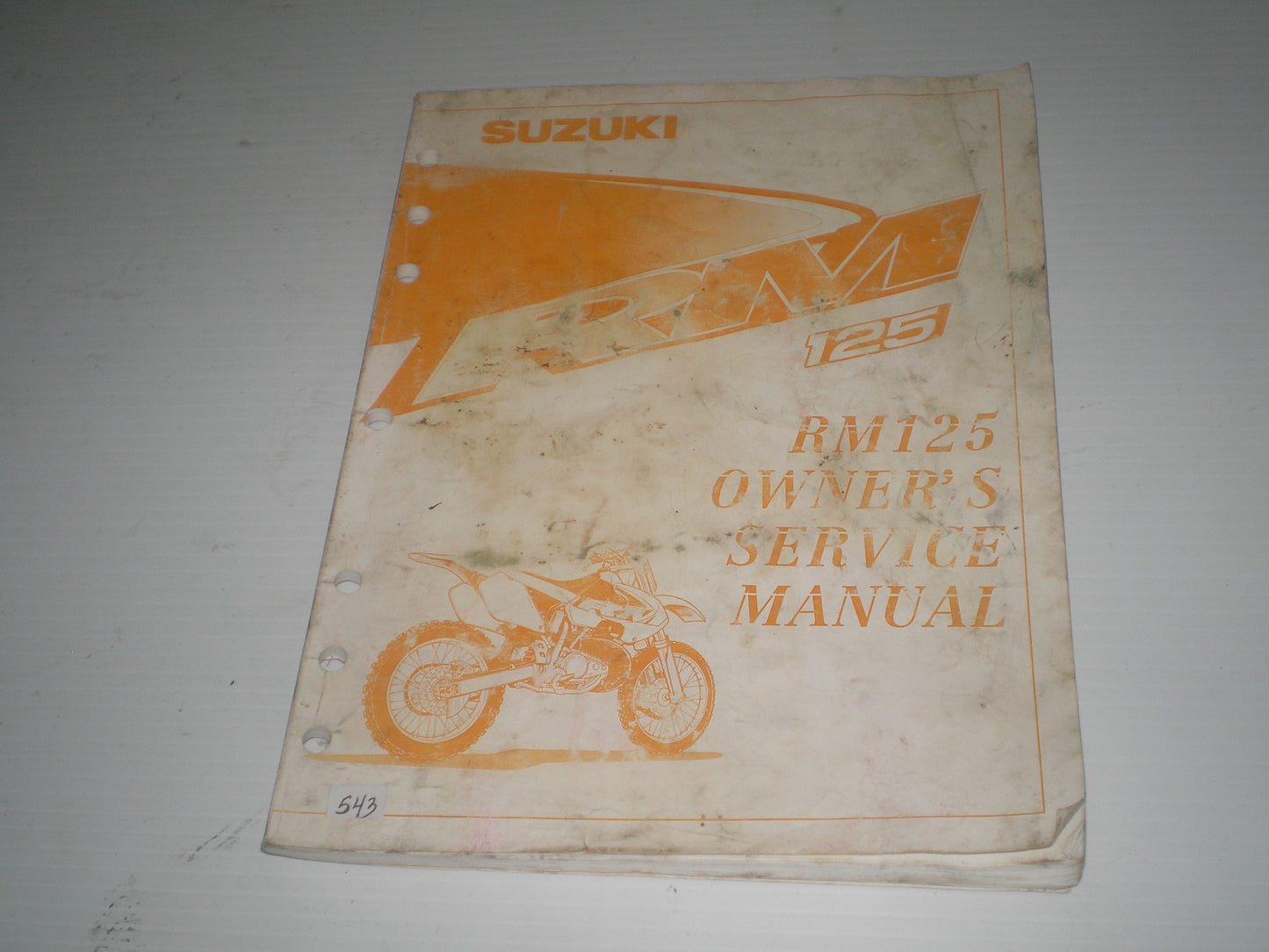 SUZUKI RM125 1999 Owner's Service Manual 99011-36E53-03A #543