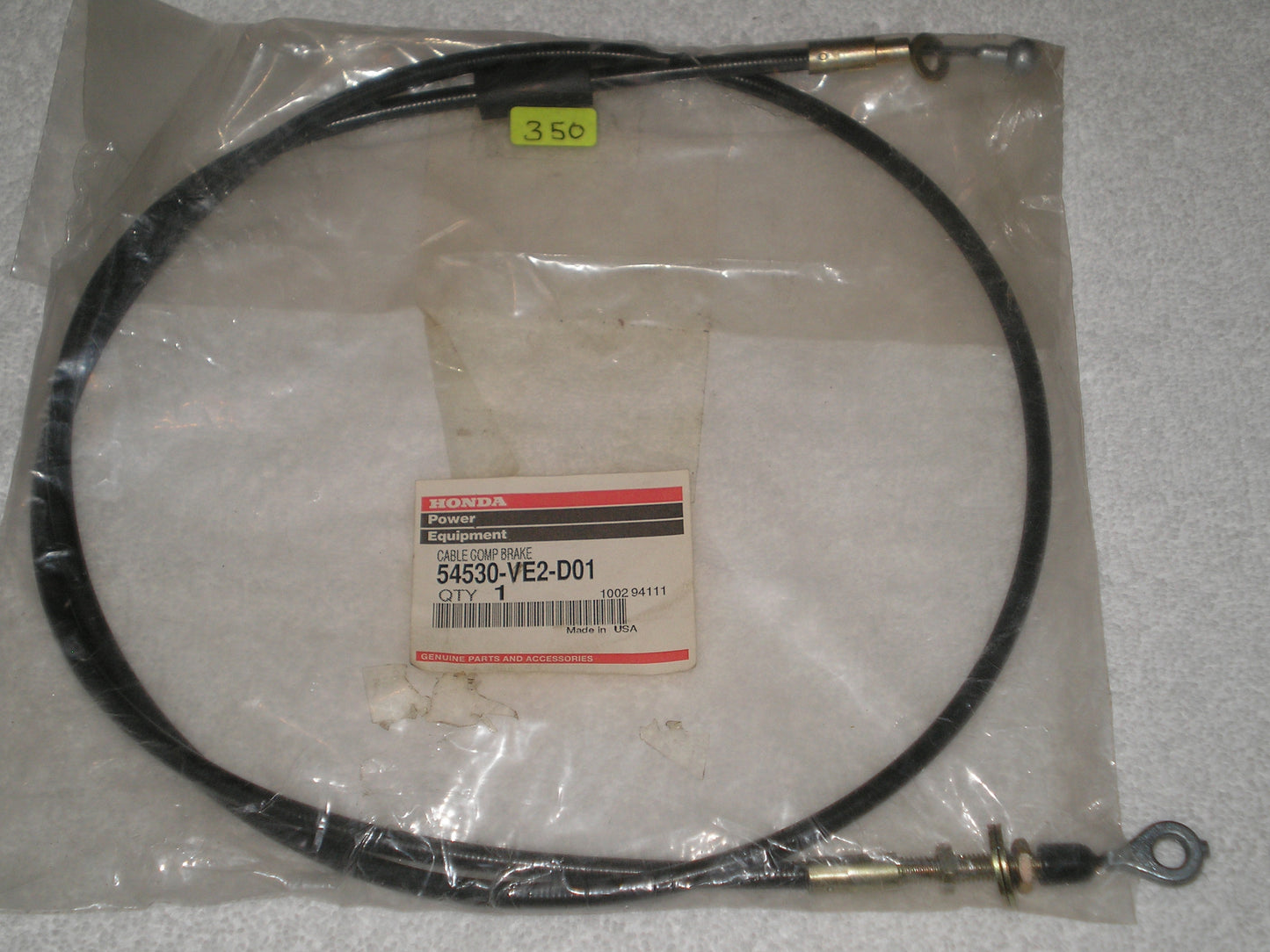 HONDA HRB215 HRM215 Lawn Mower Brake Cable 54530-VE2-D01 #350