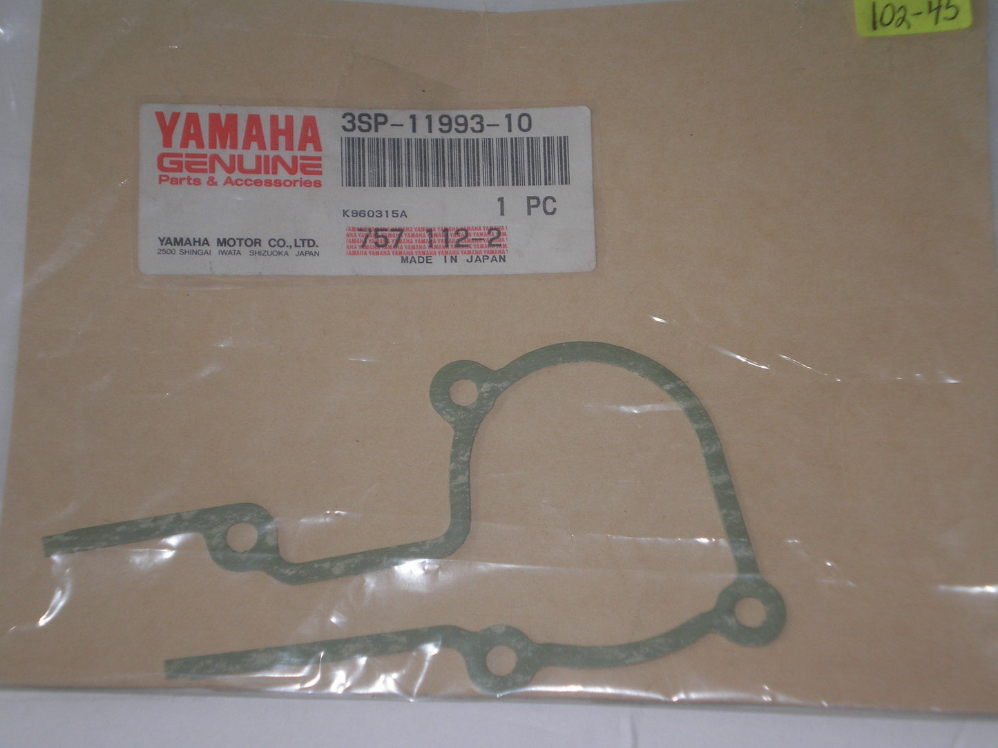 YAMAHA WR250 YZ250 Power Valve Linkage Cover Gasket 3SP-11993-10