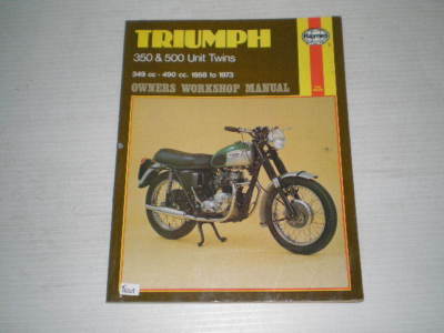 TRIUMPH 3T 5T T90 T100 350 500 cc 1957-1973 Haynes Service Manual 137 #E1