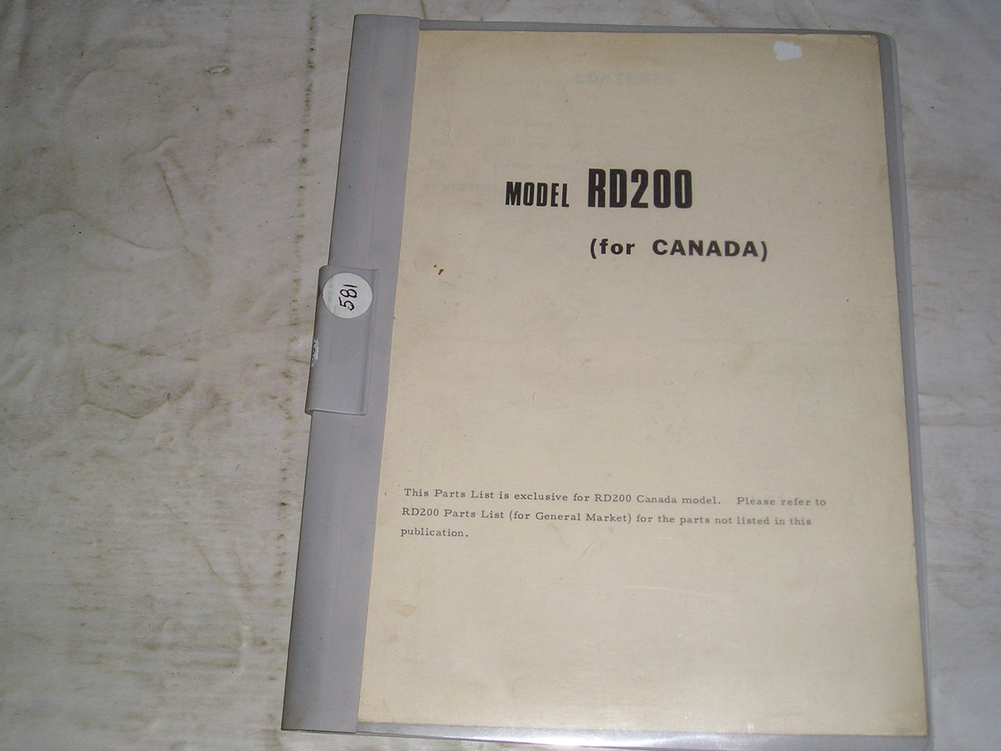 YAMAHA RD200 1973 Factory Parts List 397-80 #581