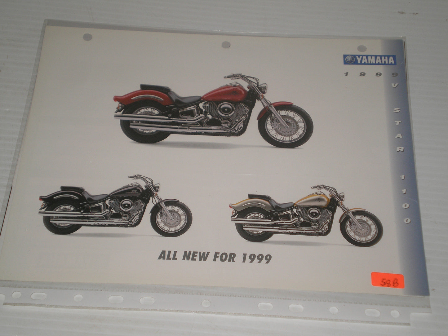 YAMAHA 1999 V STAR 1100 MOTORCYCLE SALES BROCHURE 58B