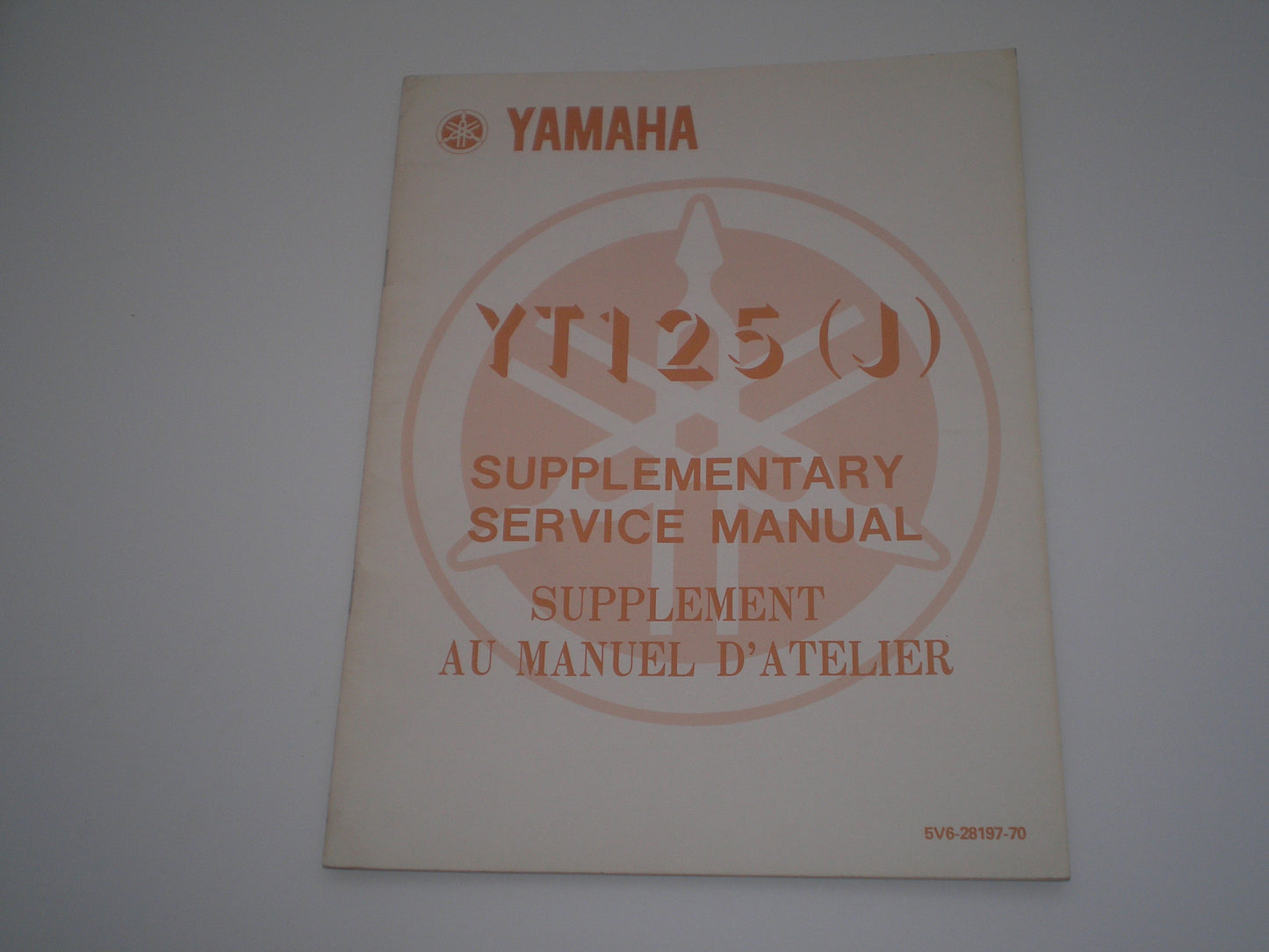 YAMAHA YT125 J 1982  Service Manual Supplement  5V6-28197-70  #764