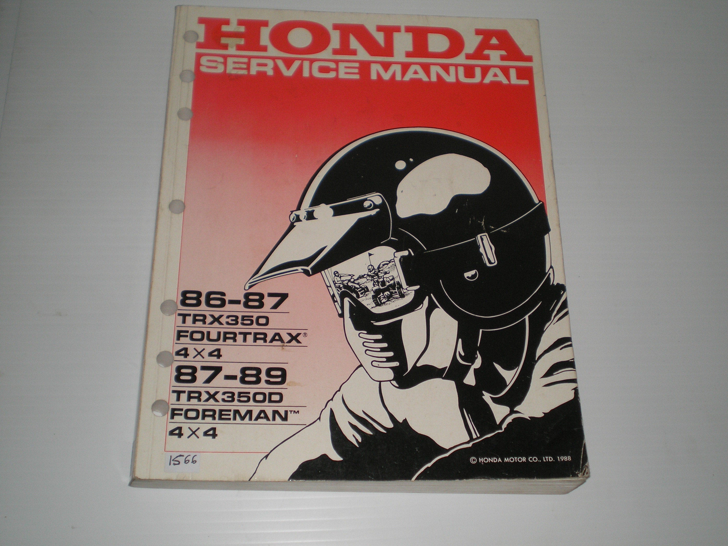 1986 TRX250R SERVICE MANUAL visual data 3