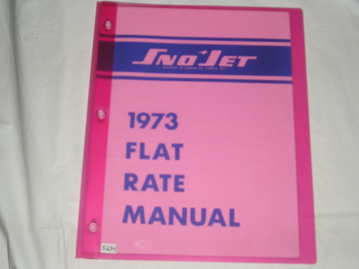 SNO JET Snowmobiles 1973 Flat Rate Manual 209304 #S229