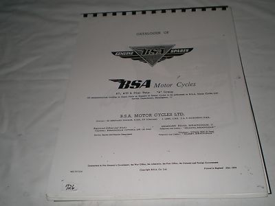 BSA A7 A10 & Star Twin "A" Group 1954 Parts Catalogue MC.517-2-4 #E109