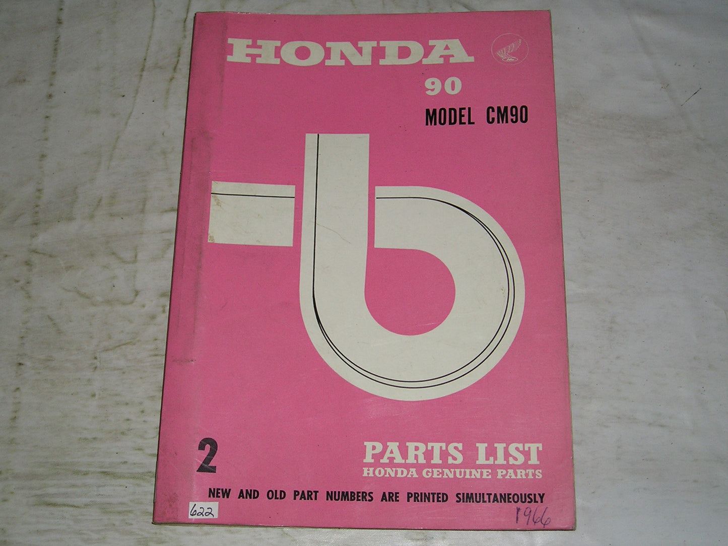 HONDA 90 Model CM90 1967 Factory Parts List #622