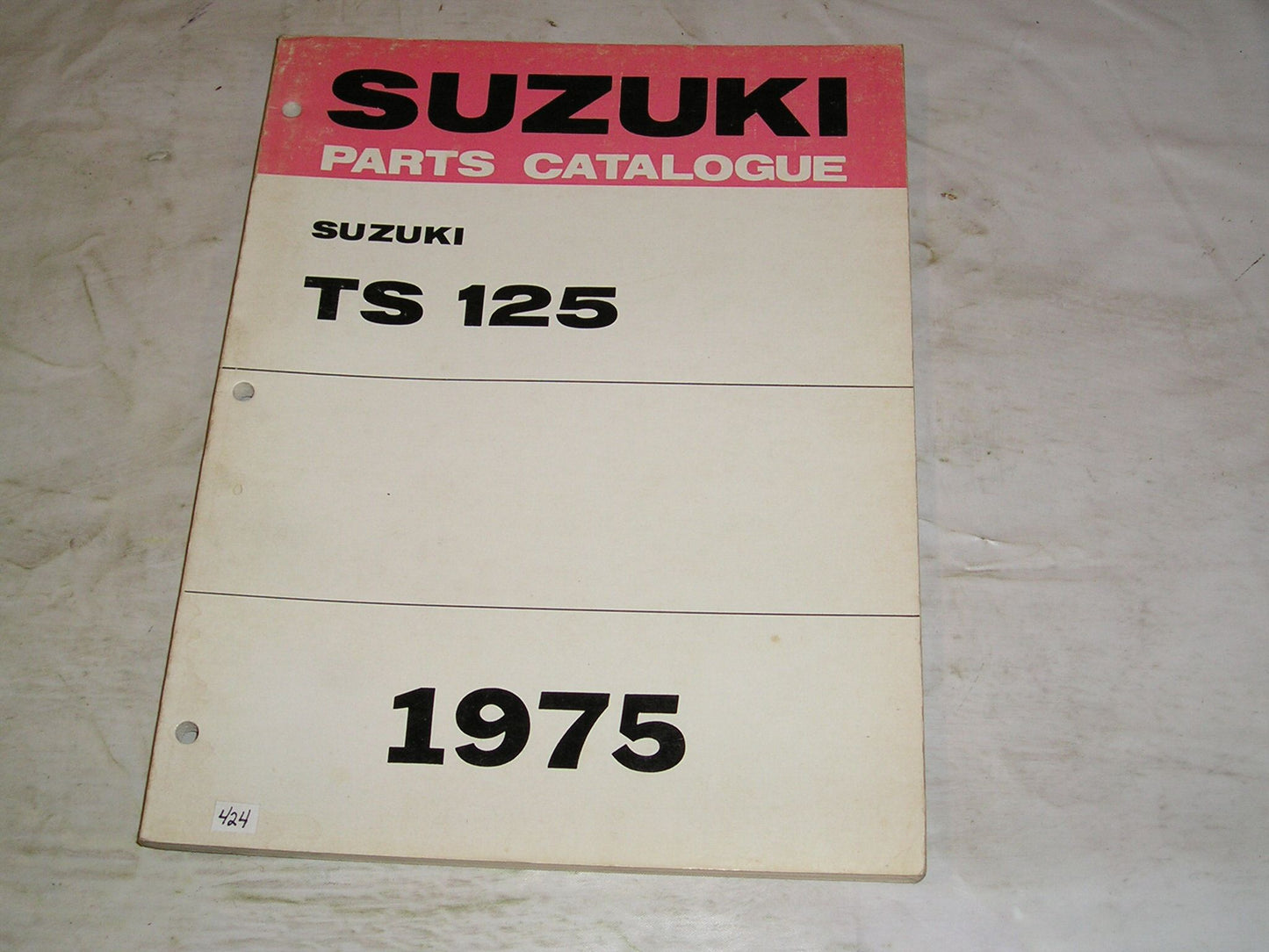 SUZUKI TS125 M Duster 1975 Parts Catalogue #424