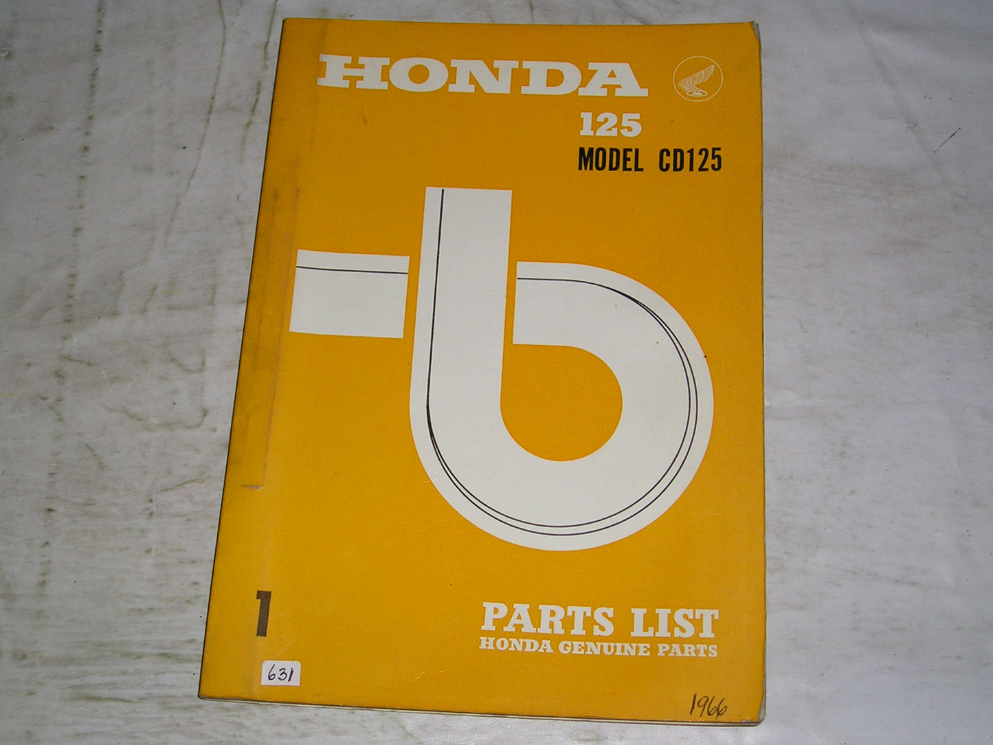 HONDA 125 Model CD125 1967 Factory Parts List #631