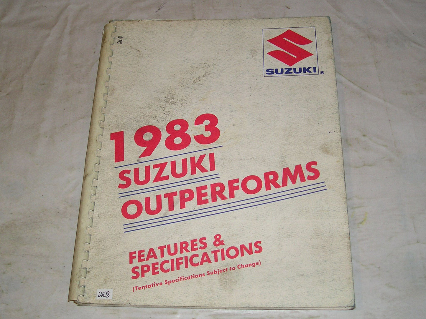 SUZUKI ALT DR DS GN GS JR LT PE RM SP XN 1983 Features & Specifications Manual #208
