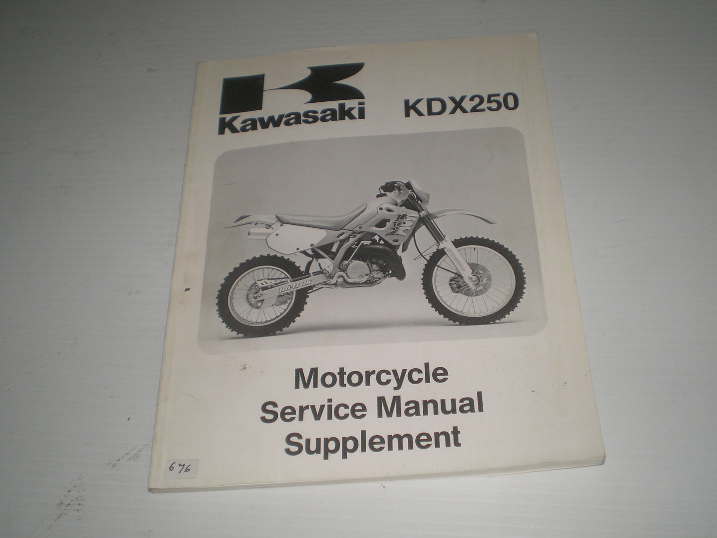 KAWASAKI KDX250 D1 1991 Service Supplement Manual 99924-1143-51 #676
