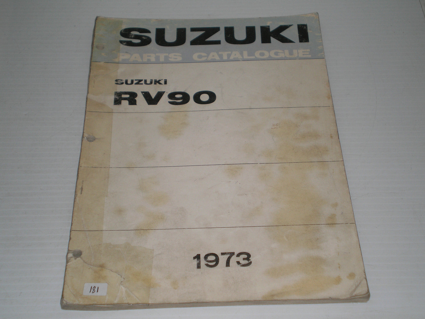 SUZUKI RV90 J K 1973 Factory Parts Catalogue #181