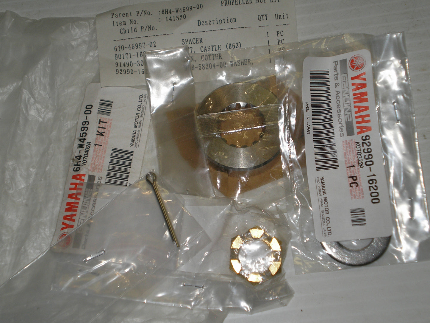 YAMAHA 40EL 40ML 50TL C40 C50 C55 CV40 CV55 E40 F40 F50 P50 Nut 6H4-W4599-00