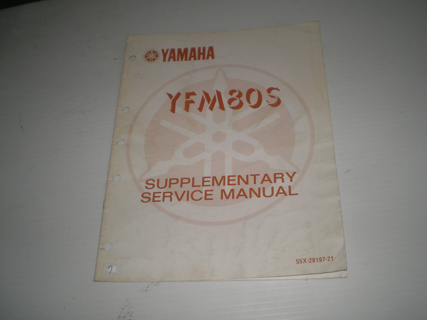 YAMAHA YFM80 S 1986  Supplementary Service Manual 55X-28197-21  #7
