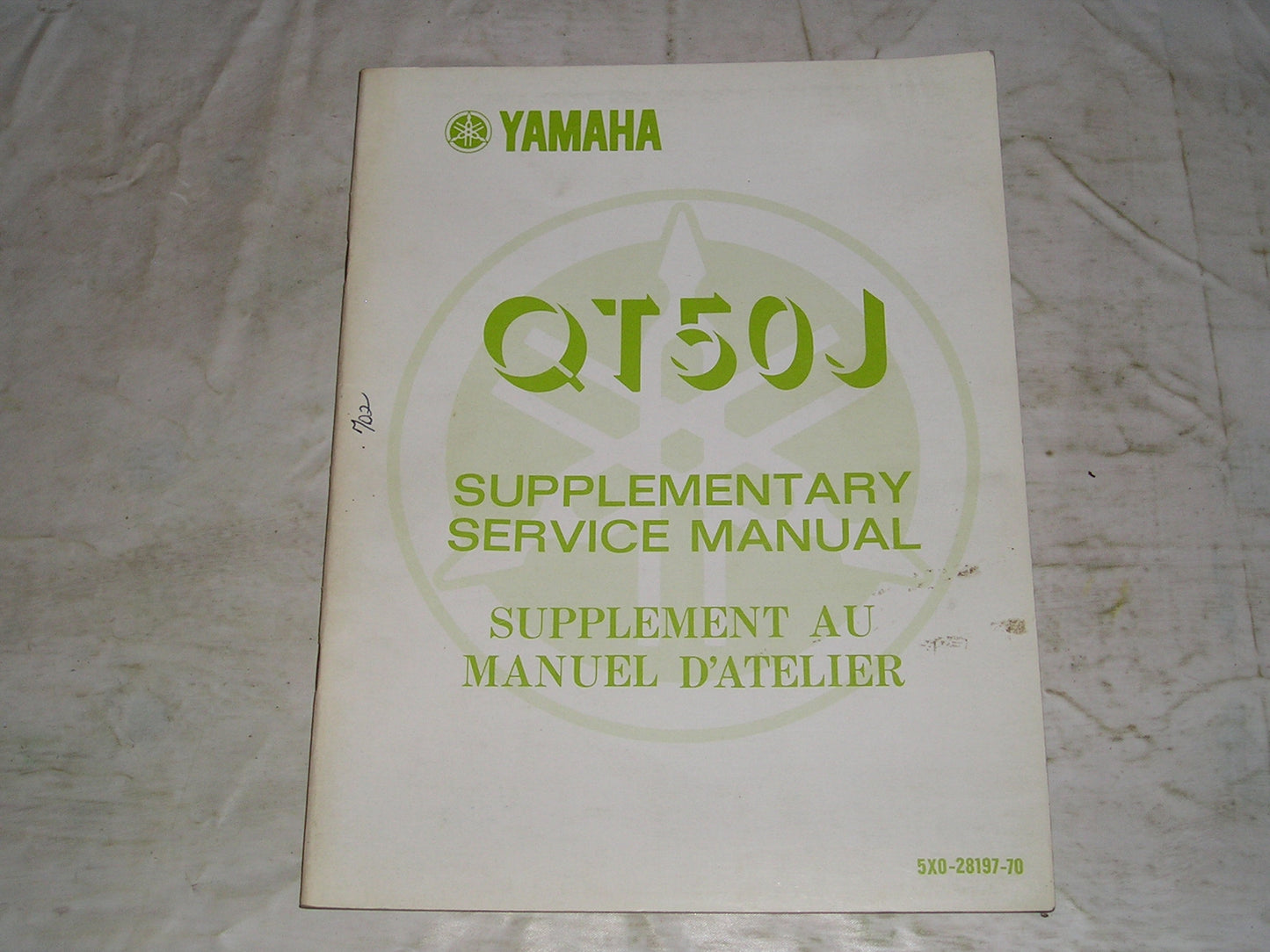 YAMAHA QT50 J Yamahopper 1982 Service Manual Supplement 5X0-28197-70 #702