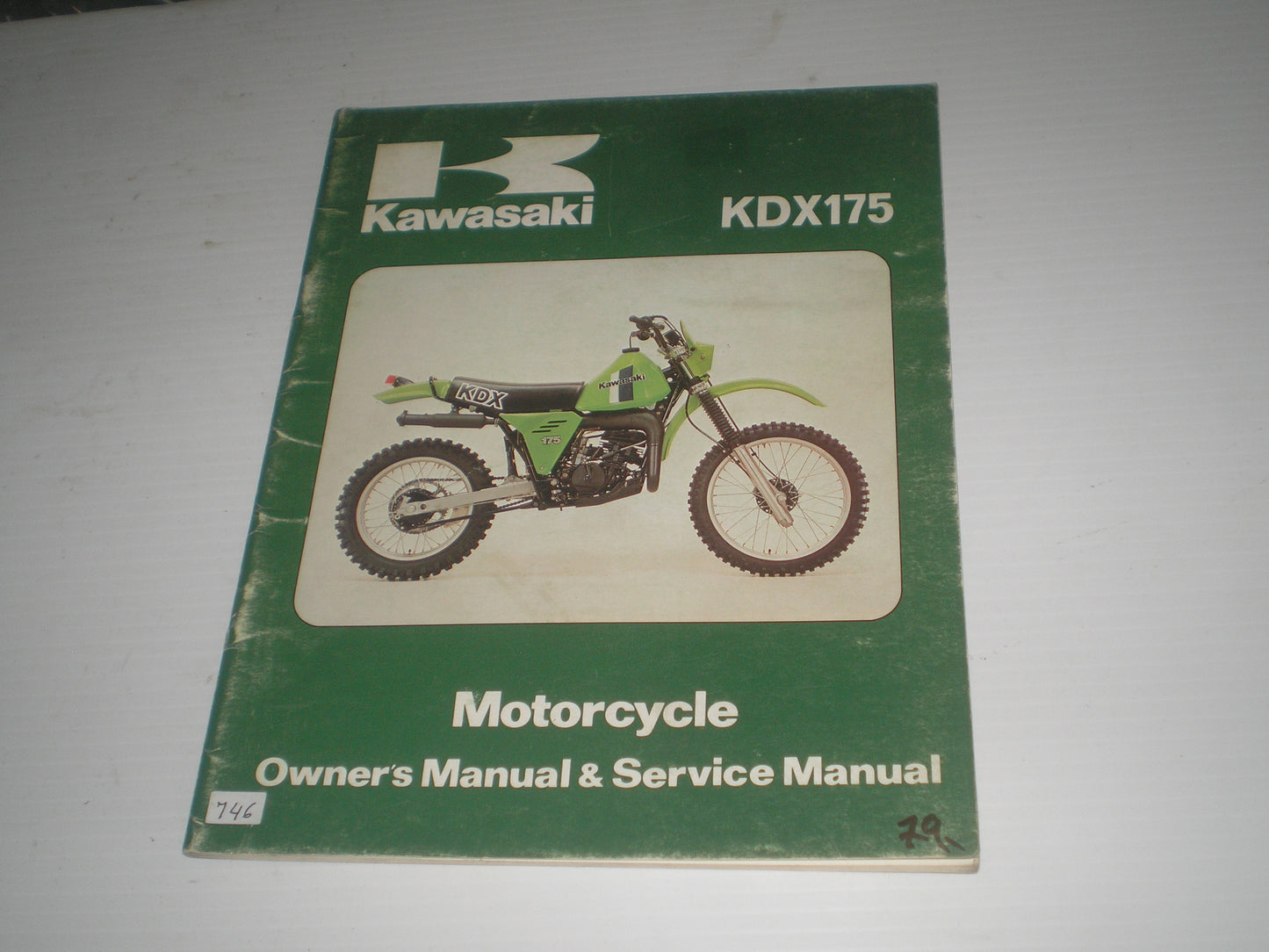 KAWASAKI KDX175 A1 1980 Owner's & Service Manual 99920-1088-01 #746