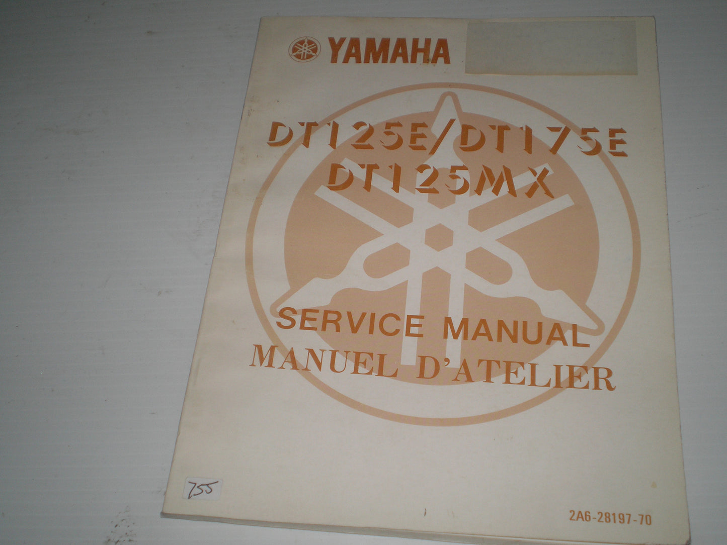 YAMAHA DT125 E DT175 E DT125 MX 1978 Service Manual 2A6-28197-70 #755