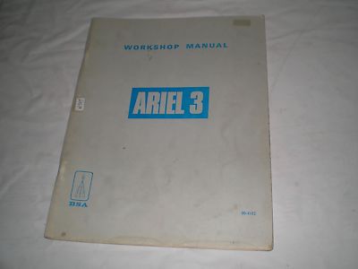 ARIEL 3 1970 Workshop / Service Manual 00-4182 #E62