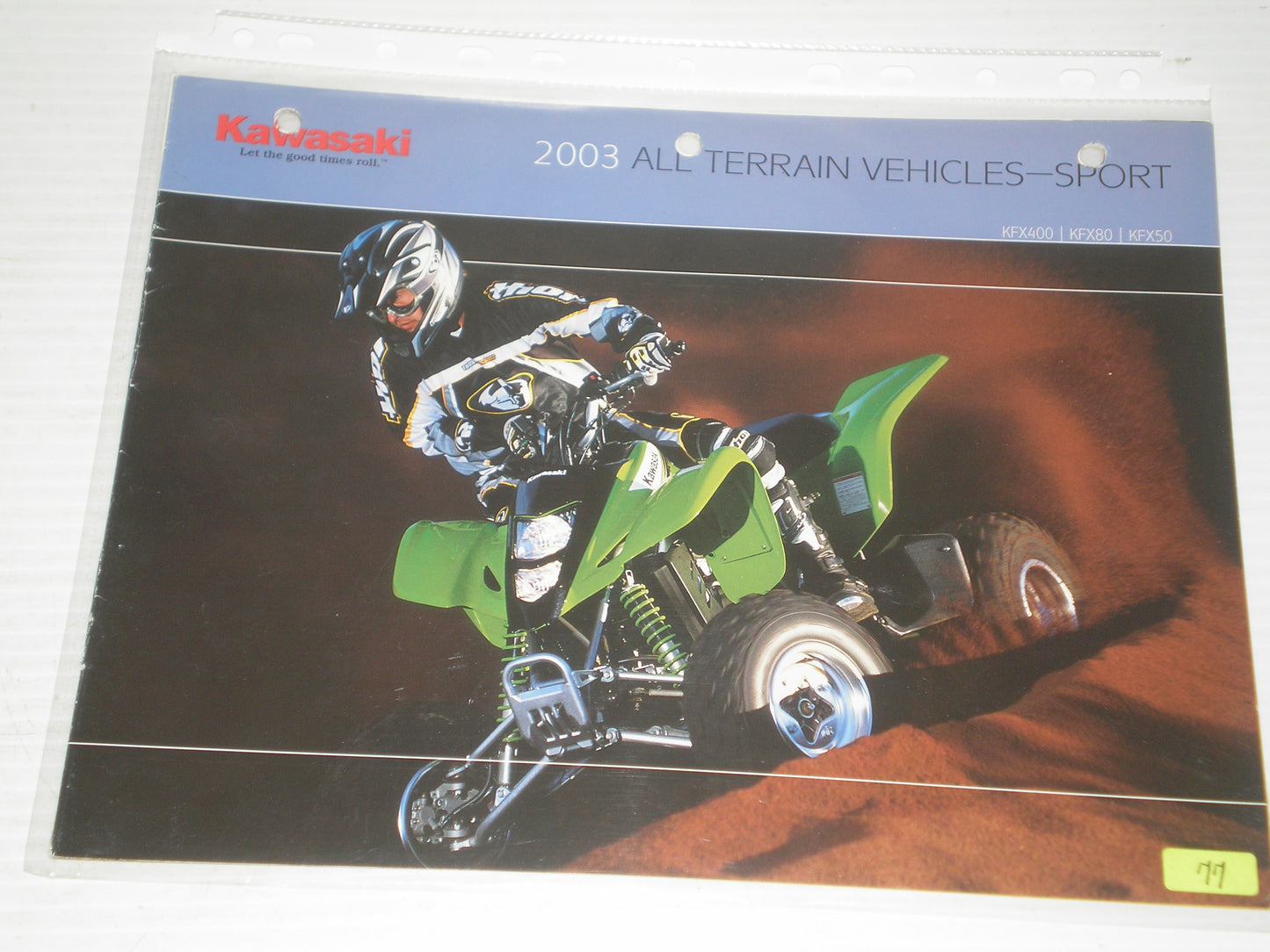 KAWASAKI 2003 ALL TERRAIN VEHICLE SERIES SALES BROCHURE # 77