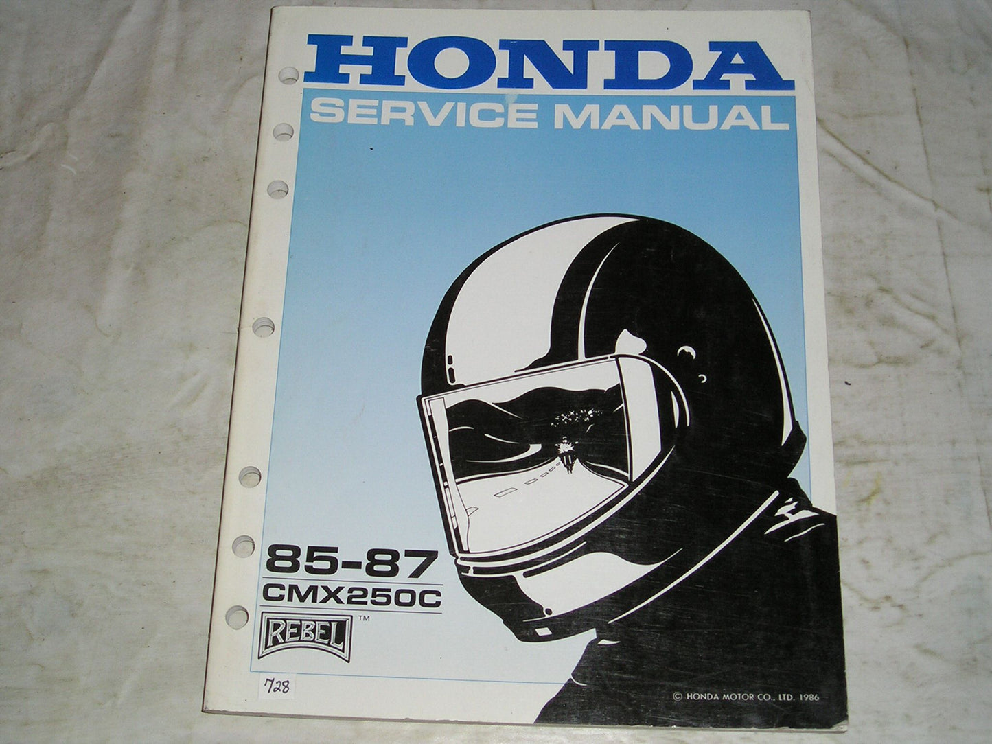 HONDA CMX250C CMX250 C 1985-1987 Service Manual 61KR302 #728