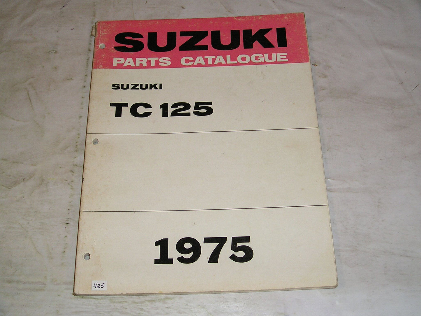 SUZUKI TC125 M Prospector 1975 Parts Catalogue #425