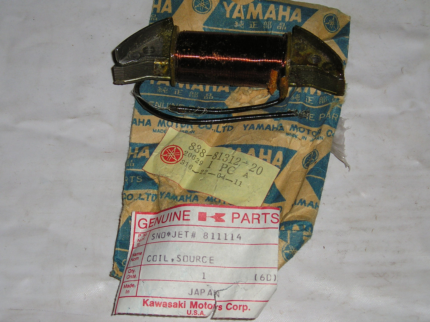 YAMAHA EL433 EW433 EW643 GP338 SL338 TL433 SL433 Ignition Source Coil 838-81312-20