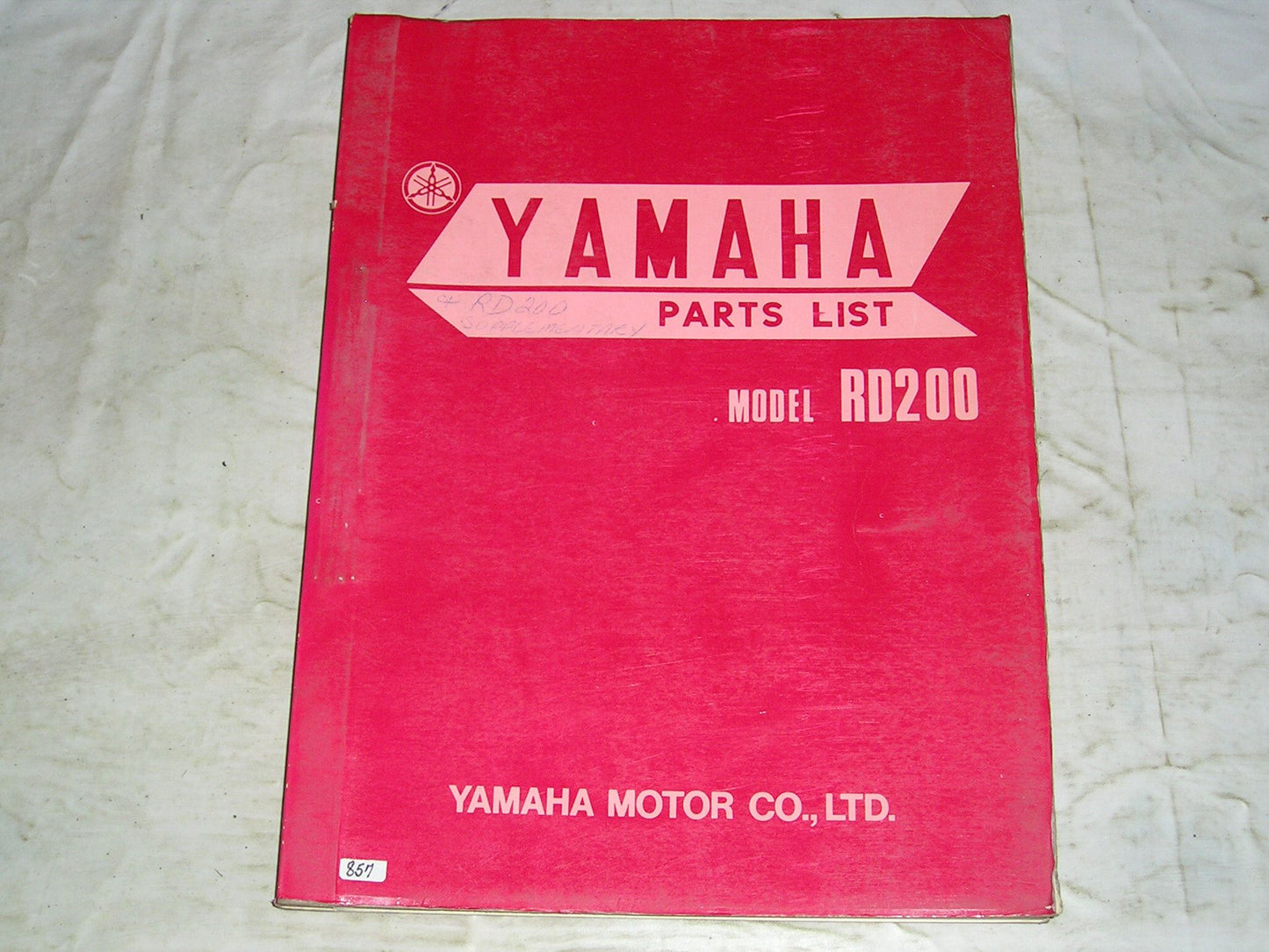 YAMAHA RD200 1974 Factory Parts List 397-00 #857