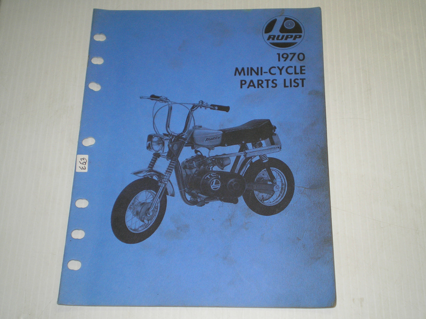 RUPP Roadster Enduro Scrambler Sprint Chopper 1970 Mini-Cycle Parts List / Catalogue 15970 #E81
