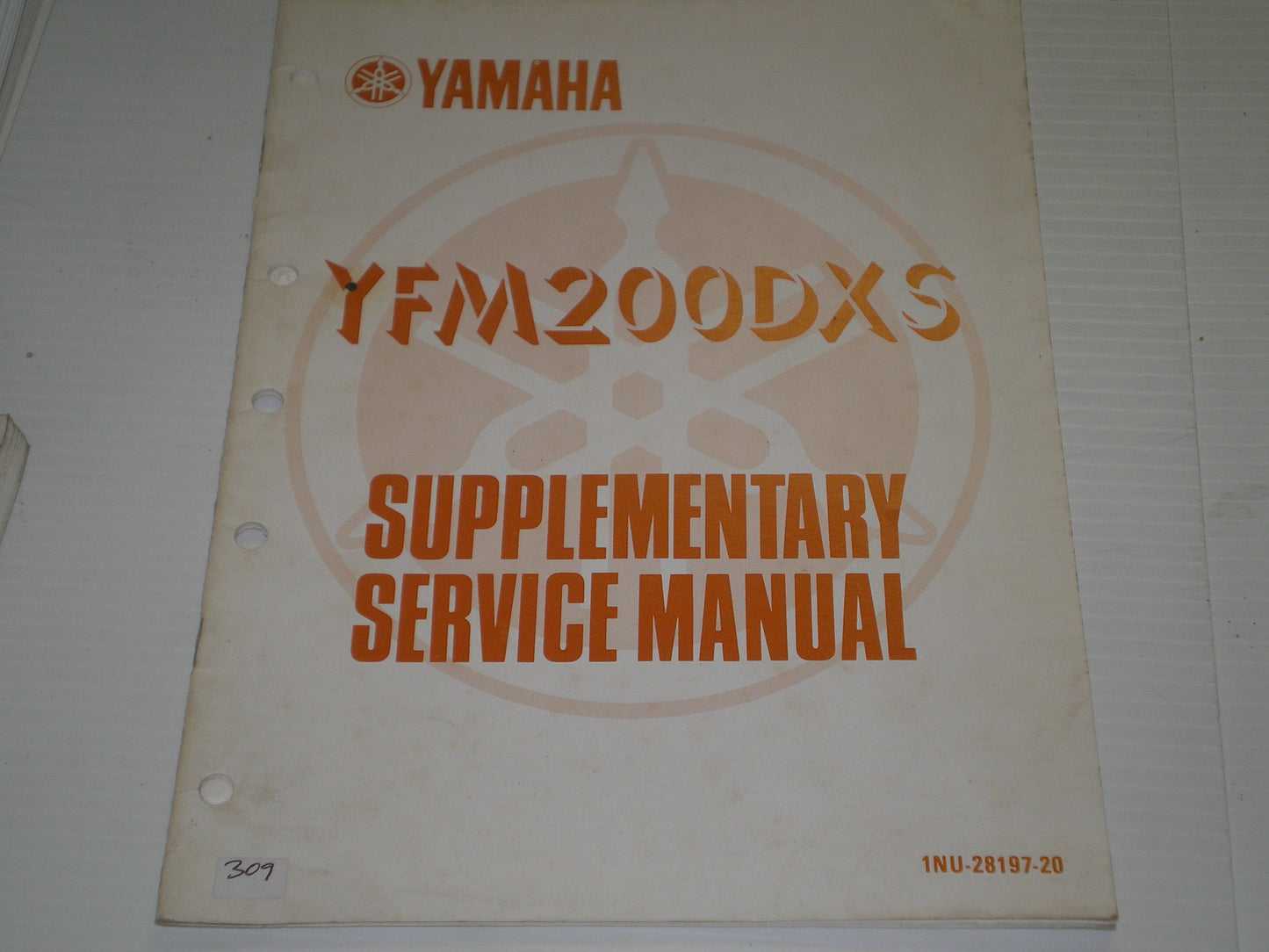 YAMAHA YFM200 DXS 1986  Service Manual Supplement  1NU-28197-20  #309.1