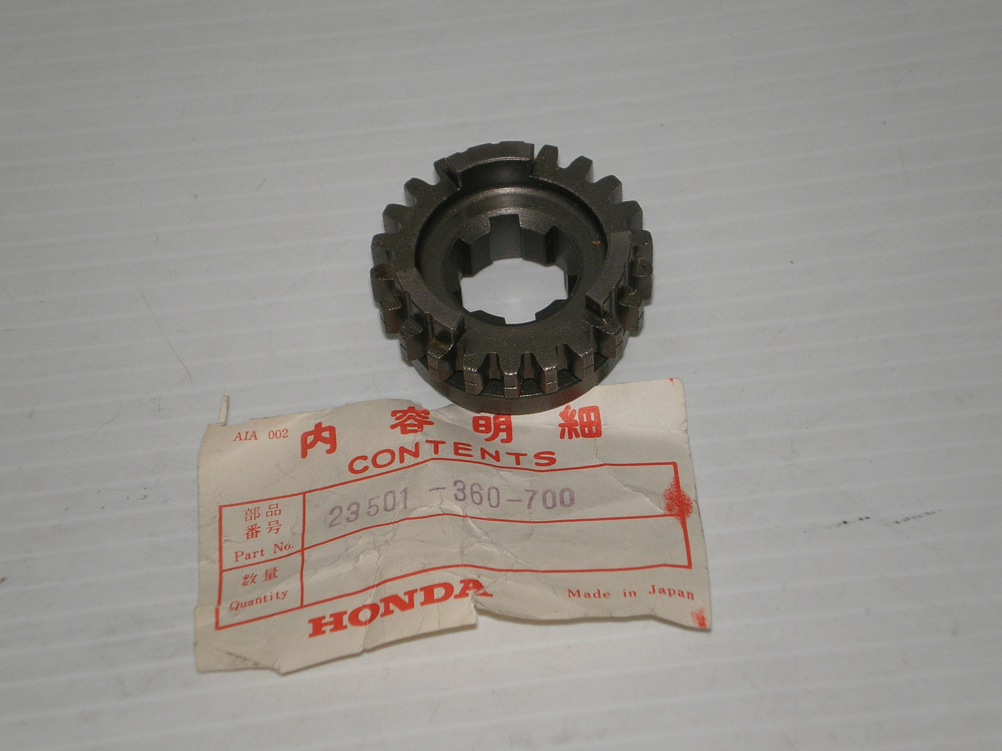 HONDA CR125 Transmission Counter Shaft 6th Gear 22T 23501-360-700 / 23501-360-000