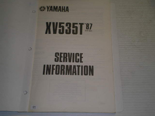 YAMAHA XV535 T 1987  Service Information Manual  2JV-SE1   #89