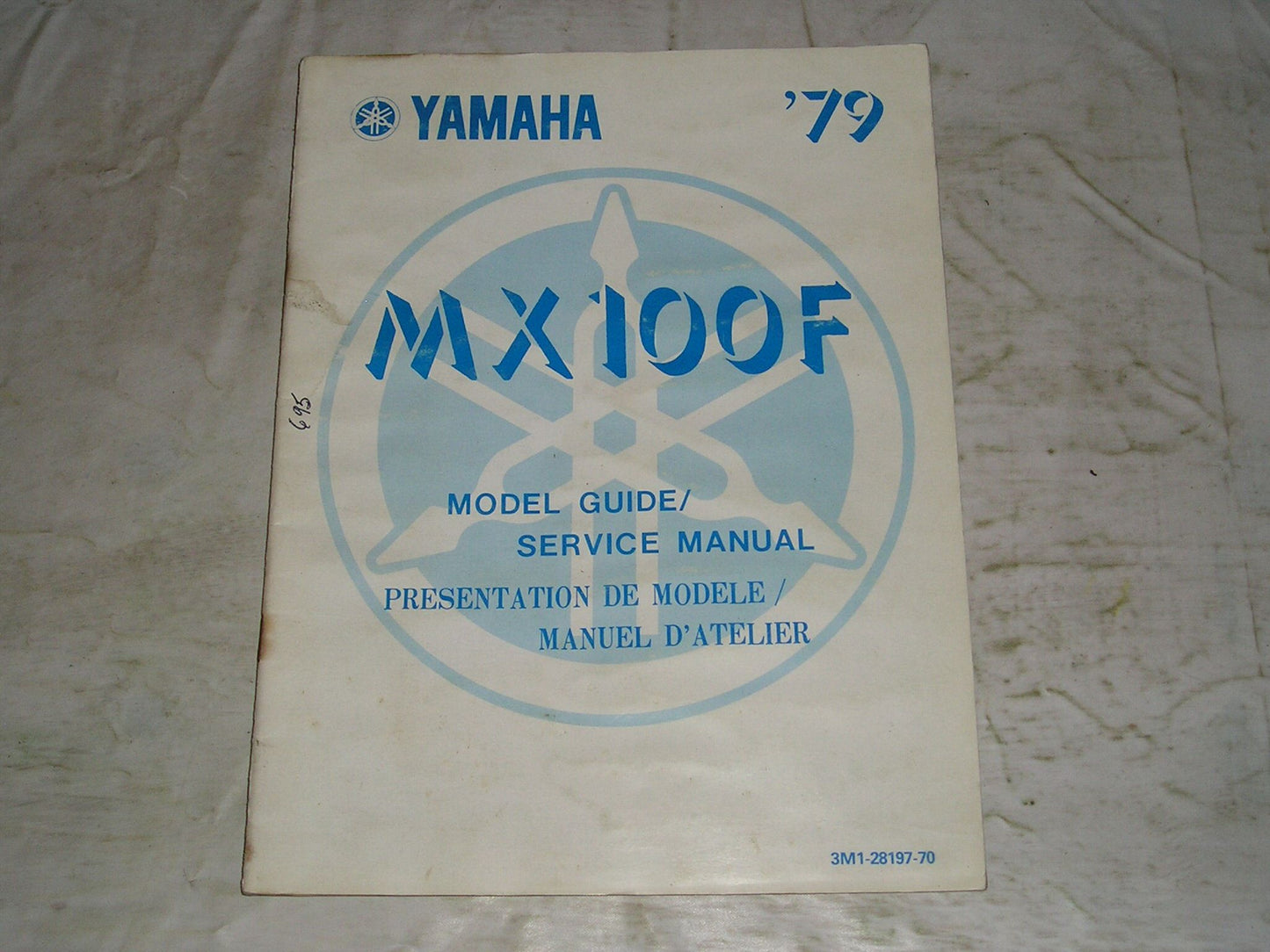 YAMAHA MX100F  MX100 F 1979  Model Guide Service Manual  3M1-28197-70  #695