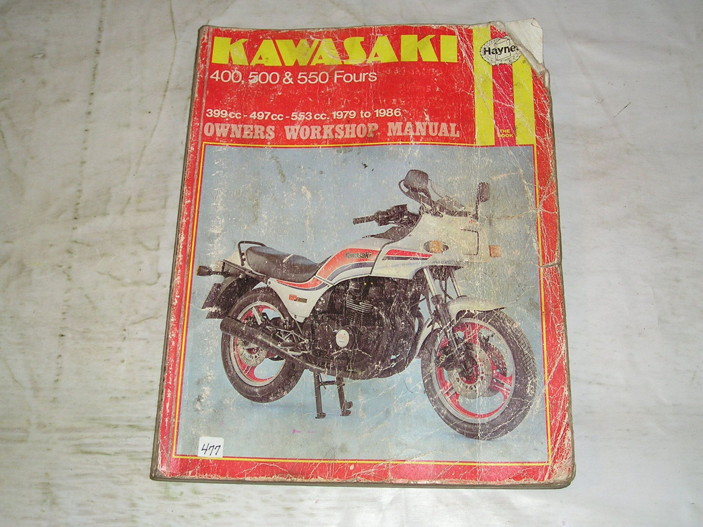 KAWASAKI KZ550 Z400 Z500 Z550 ZR400 ZR550 ZX400 ZX550 1979-1986 Owners Workshop Manual 910 #477