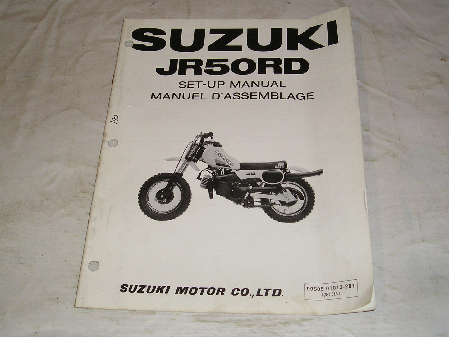 SUZUKI JR50 RD 1982 Set-up Manual 99505-01013-28T #180