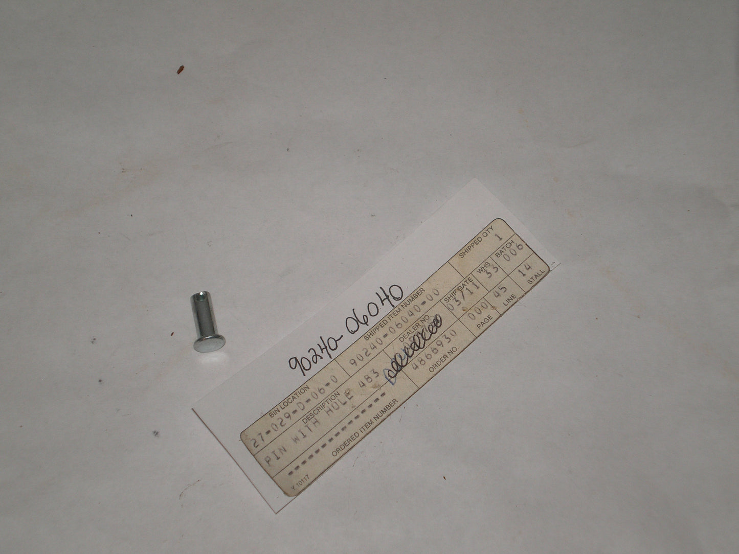 YAMAHA BW DT IT TT XV XT TW XS XJ YZ 80 250 360 400 660 750 Pin 90240-06040