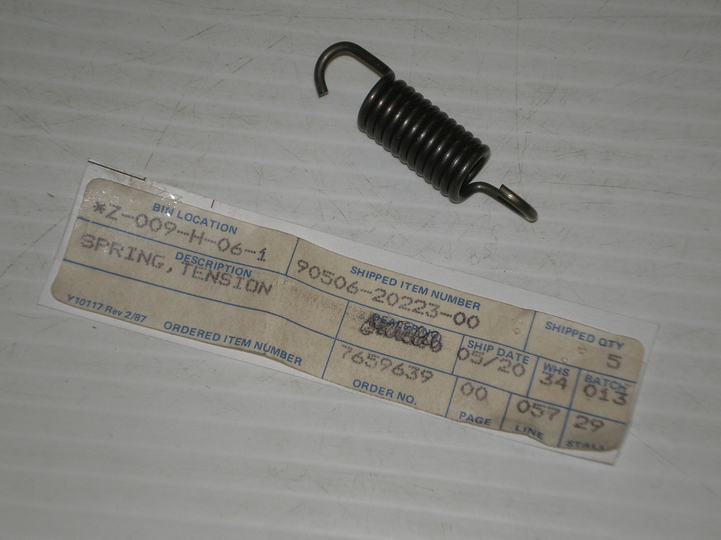 YAMAHA FZ6 FZ600 FZS6 SRX600 YZ250 YZ465 Brake Pedal Return Spring & Exhaust Silencer Retaining Spring 90506-20223