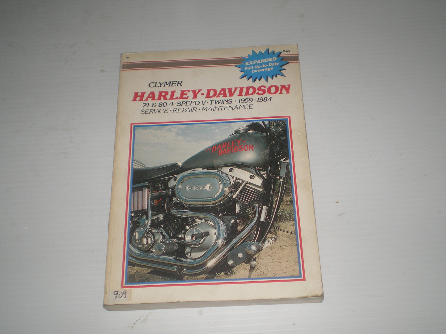 HARLEY DAVIDSON 74 & 80 4-Speed V-Twins 1959-1984 Clymer Service Manual M420 #909