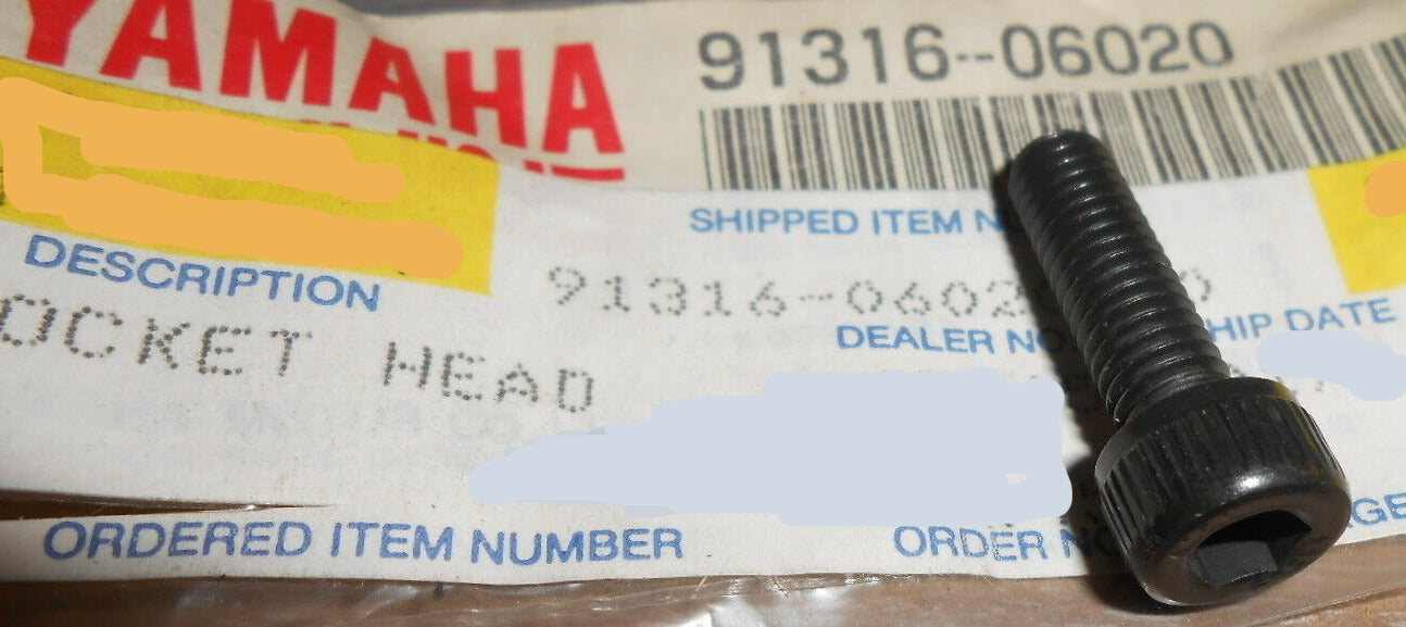 YAMAHA Many Models Outboard Motor Multi Purpose Socket Head Screw 91316-06020 / 91317-06020