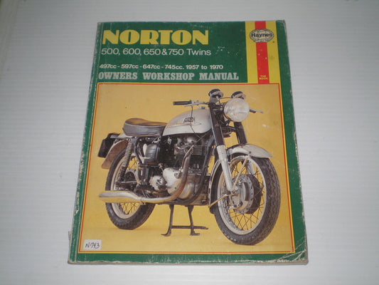 NORTON 500 600 650 750 Twins 1957-1970  Haynes Workshop / Service Manual 187  #E138