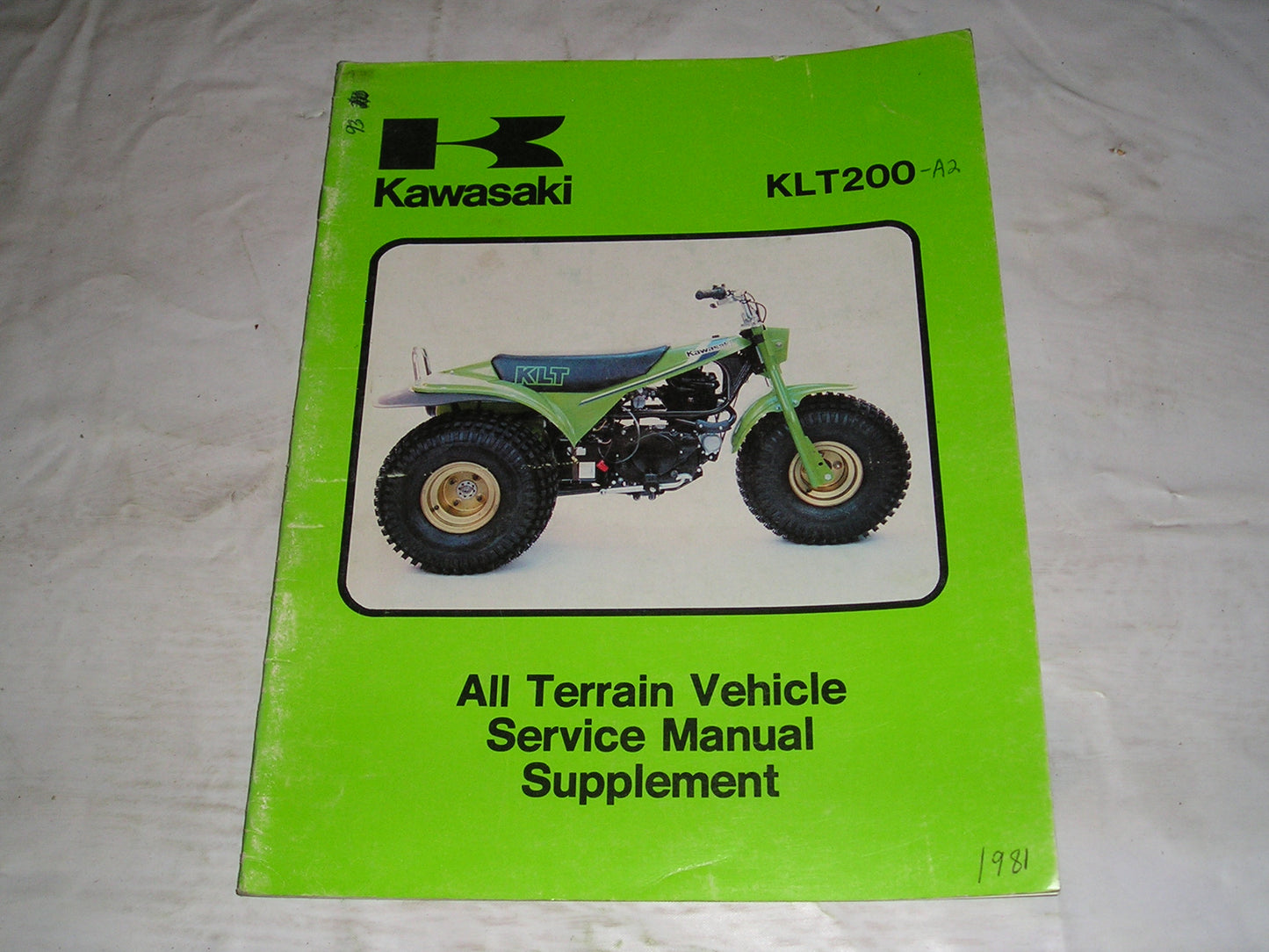 KAWASAKI KLT200 A2 1981 Service Supplement Manual 99963-0037-21 #93