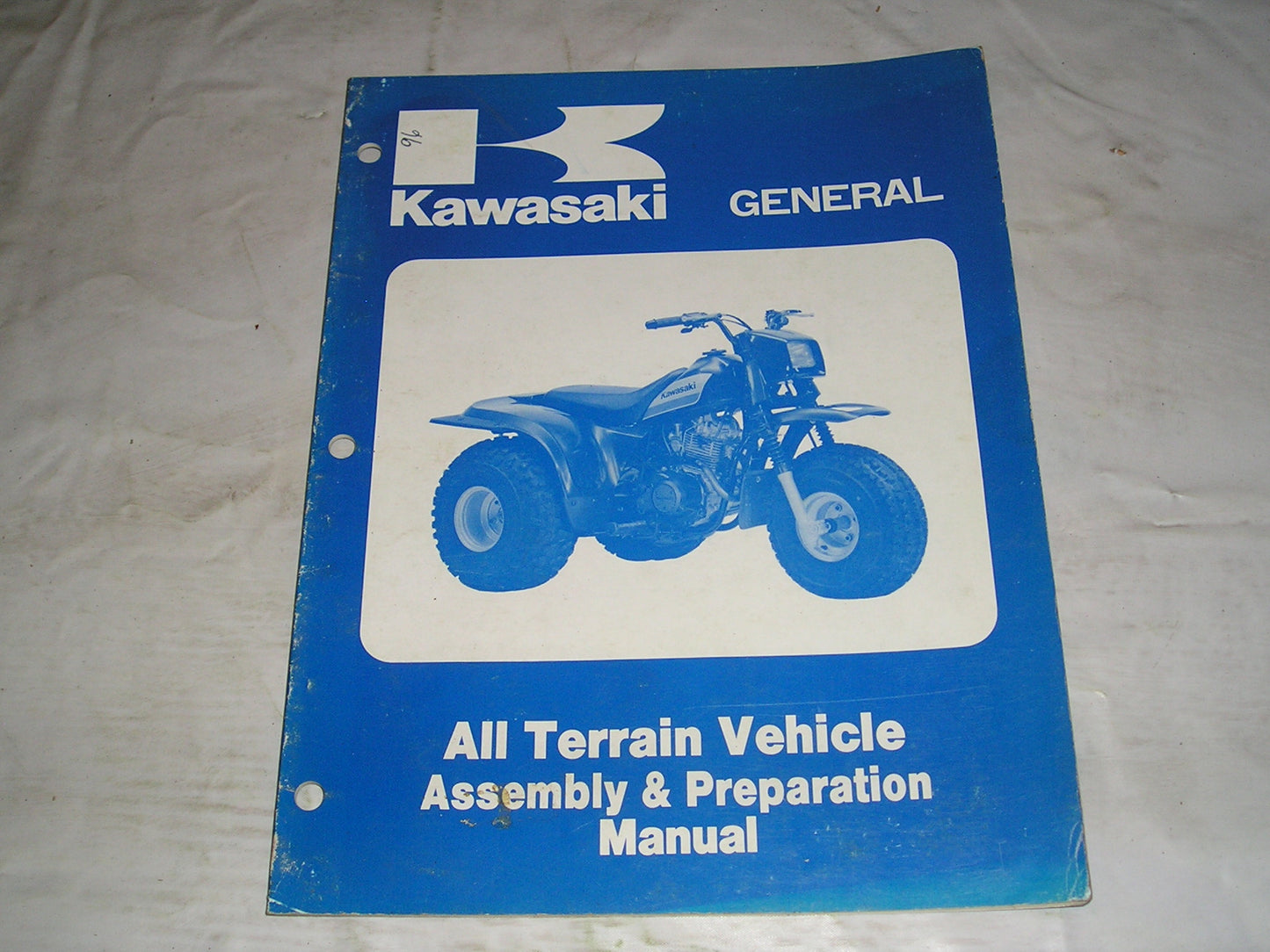 KAWASAKI General 1985 All Terrain Vehicle Assembly & Preparation Manual 99931-1185-01 #96